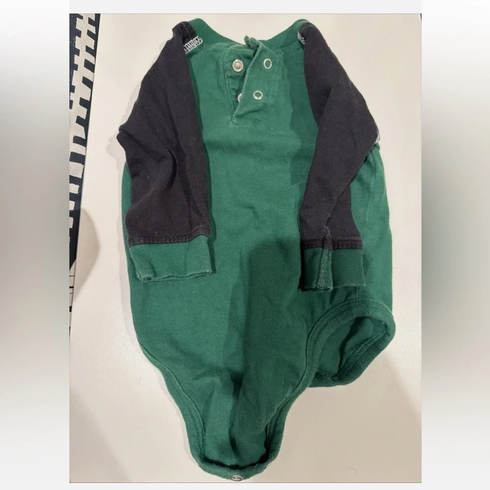 New York Jets Infant Baby One-Piece 0-3 Months Bodysuit Green NYJ Button Snap